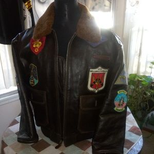 Avirex. Leather bomber jacket